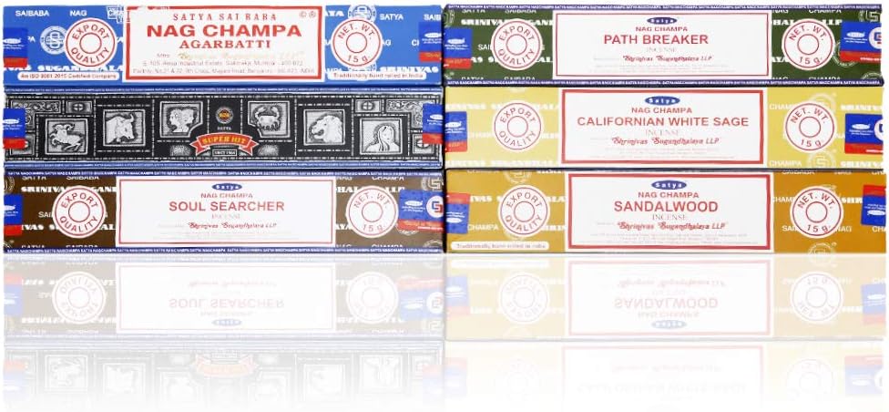 Satya Set of 6 Natural Incense Sticks