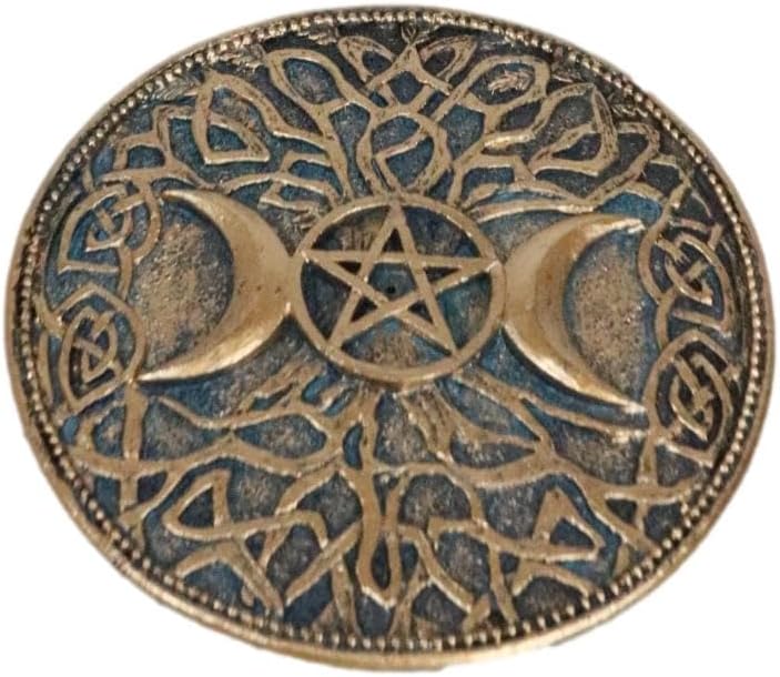 Ebros Gift Triple Moon Pentagram Incense Burner