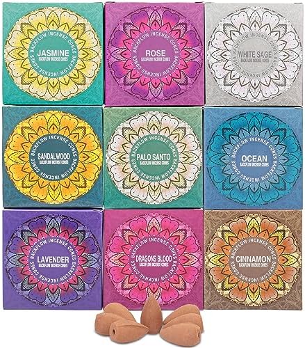 Set of 9 Backflow Incense Cones Variety Pack