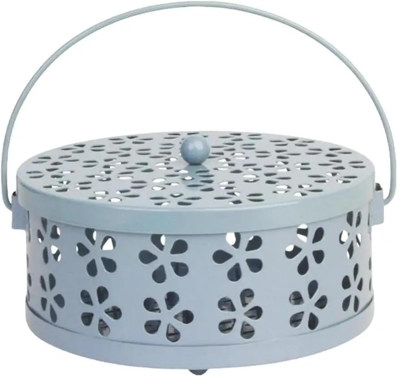 Iron Mosquito Coil Box with Sandalwood Aroma and Ventilation Design