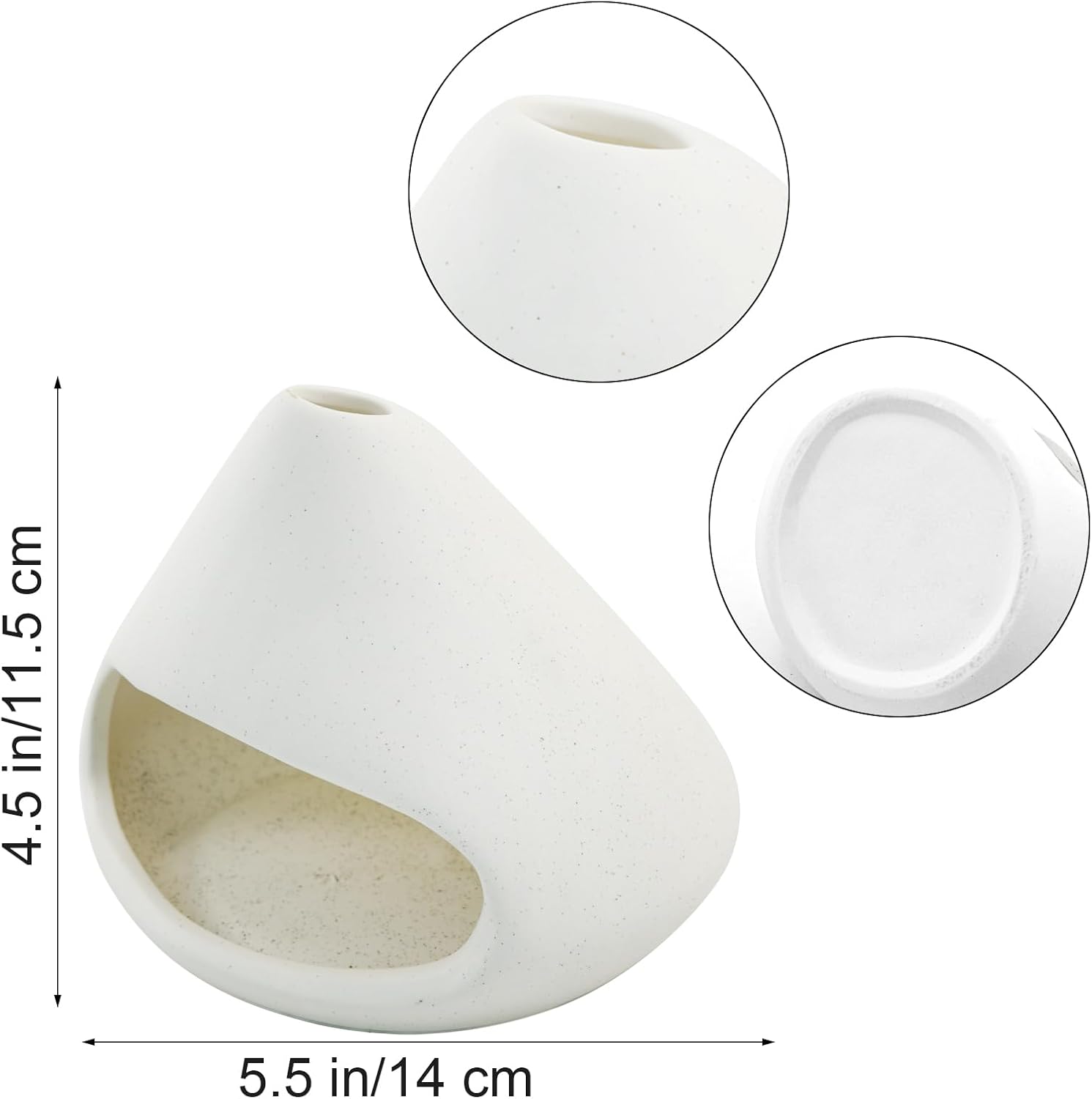 MrMrKura 3-in-1 Palo Santo Incense Burner Holder White