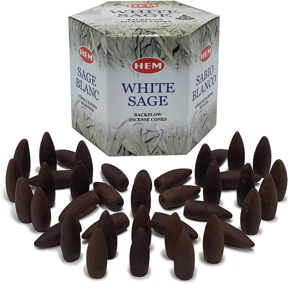TRUMIRI White Sage Backflow Incense Cones