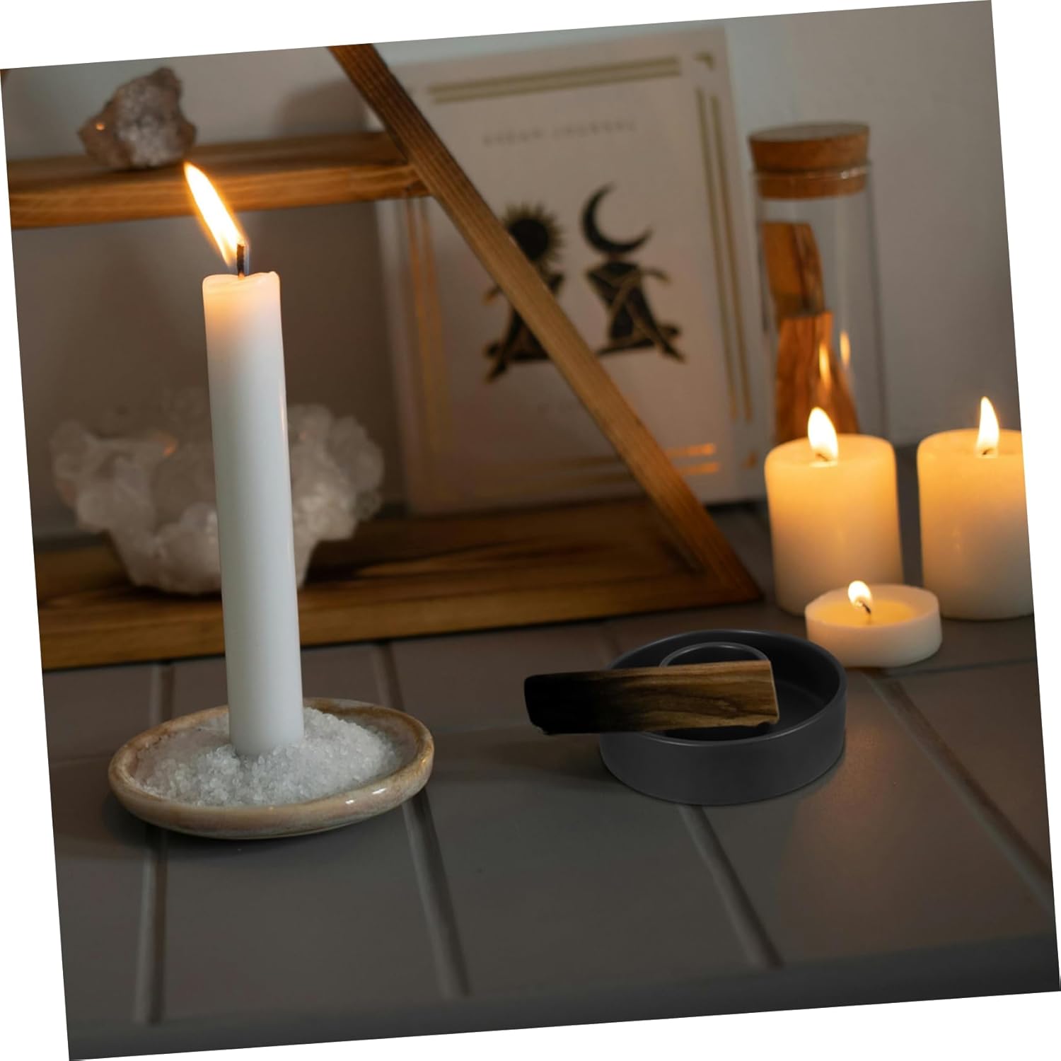 Zerodeko Multipurpose Ceramic Incense Candle Holder