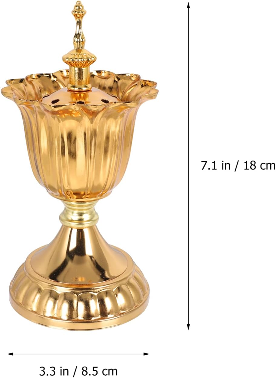 Macrame Decor Incense Burner with Golden Stand