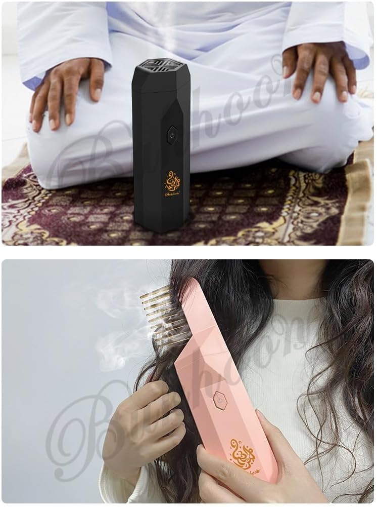 Portable USB Rechargeable Incense Burner with Hair Comb for Home and Car