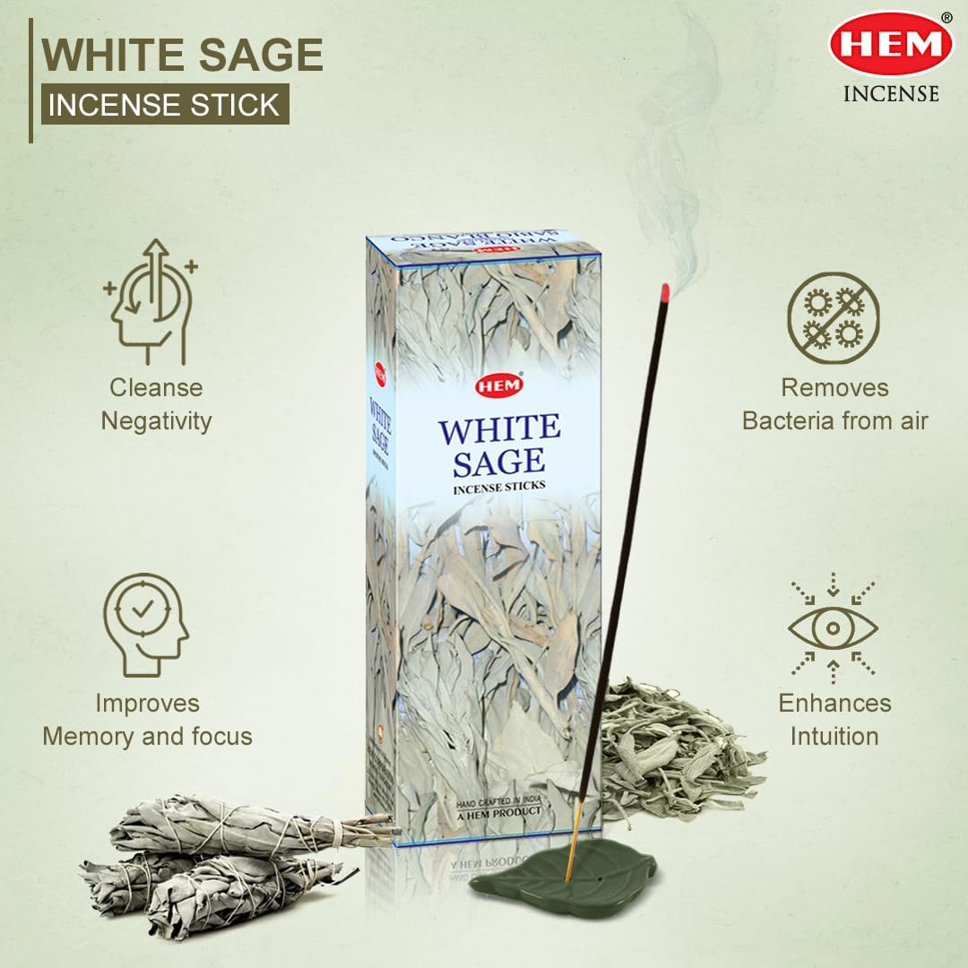 HEM White Sage Incense Sticks 100 Count
