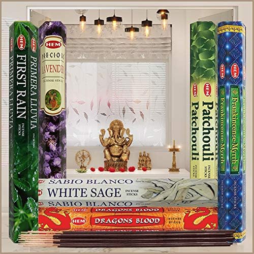 Hem Incense Sticks Variety Pack with Holder