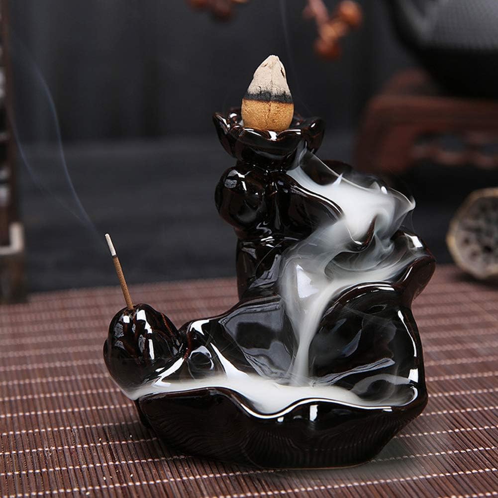 Ceramic Backflow Incense Holder Stand for Home Decor