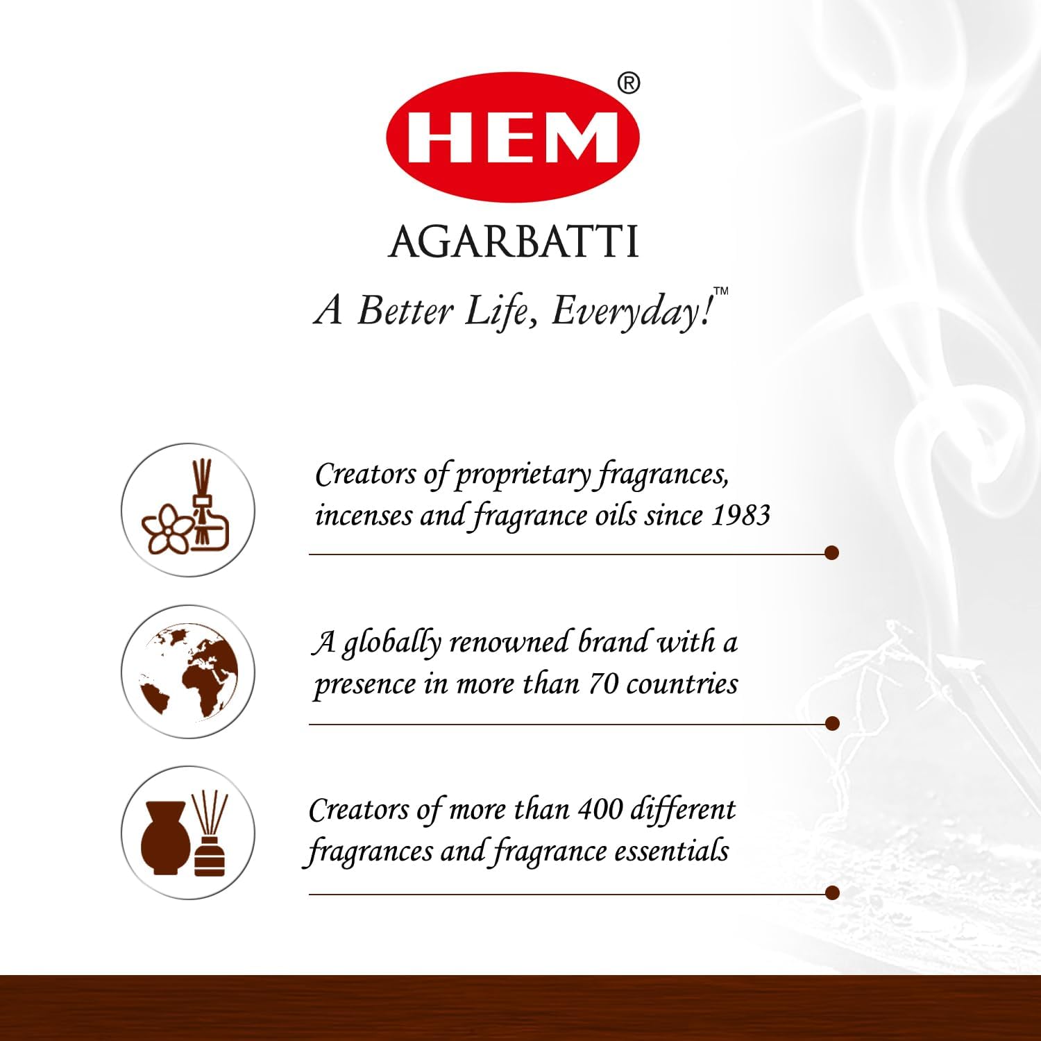HEM Sandalwood Brown Incense Cones Pack of 40