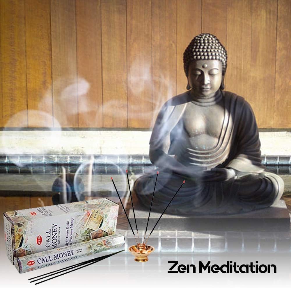 Inspire Dream Play Call Money 6 Boxes of 120 Hem Incense Sticks Bulk Case Retail Display Box