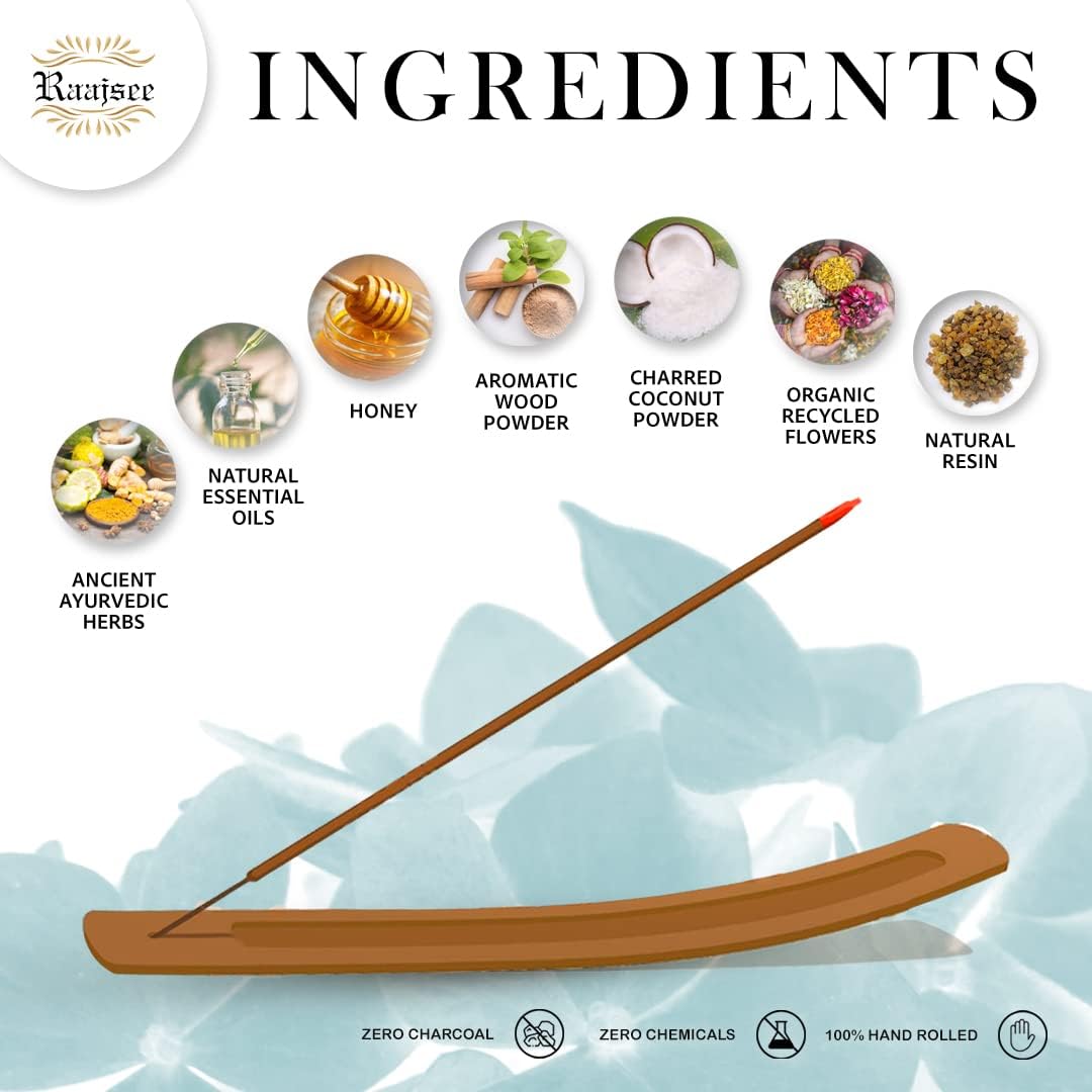 Raajsee Natural Incense Sticks 6 Pack Mixed Scents