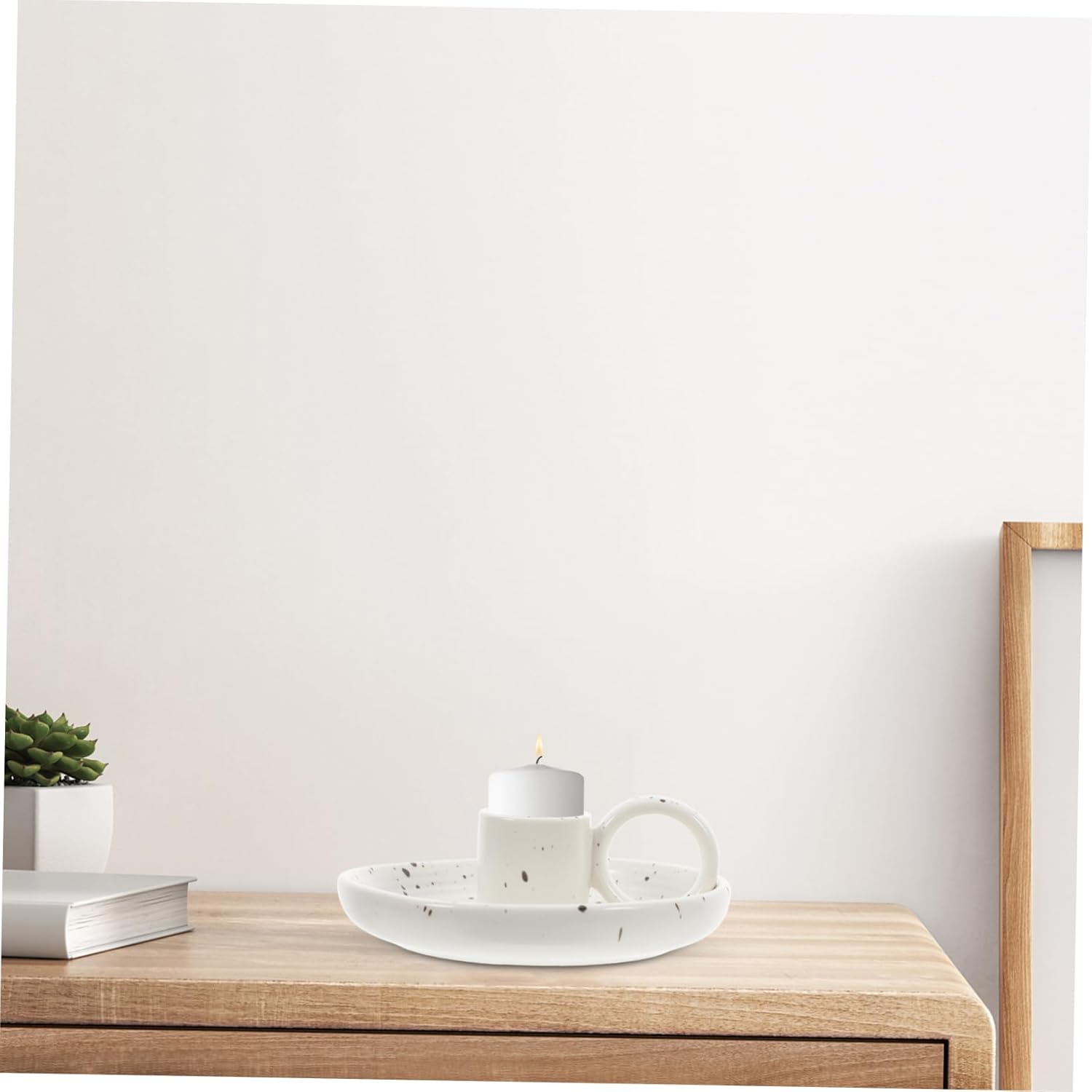 Garneck Ceramic Incense and Candle Holder with Handle