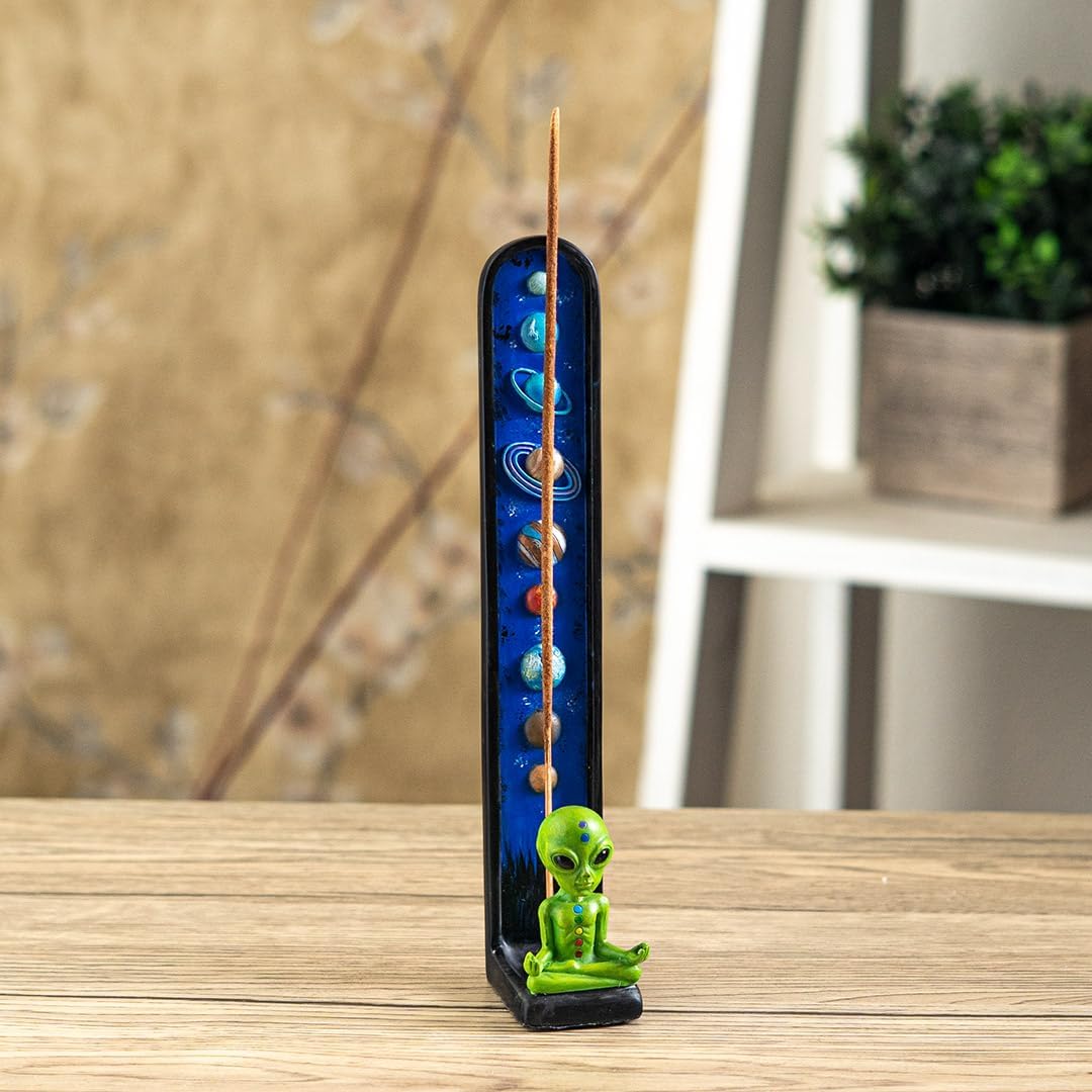 Pacific Giftware Colorful Alien Incense Holder Galactic Explorer Decor