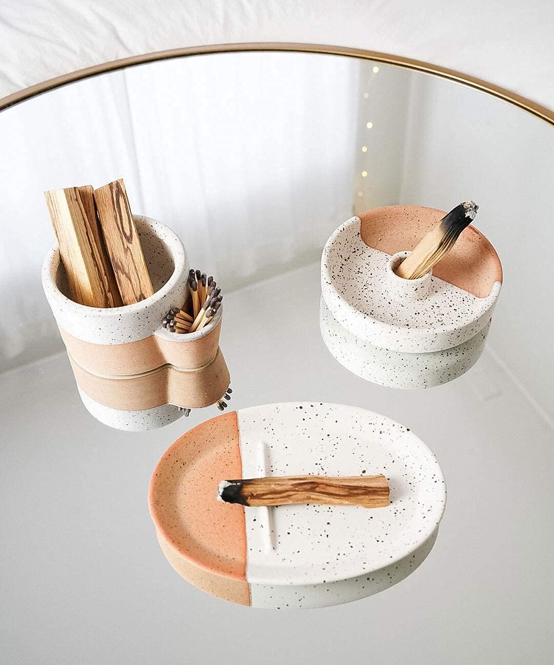 Bursera Terracotta Palo Santo Holder Tree Planted with Every Order Ceramic Burner Stand for Incense Sticks