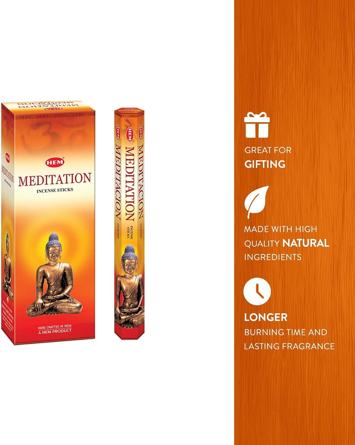 HEM Meditation Incense Sticks Pack of 6 120 Count 301g