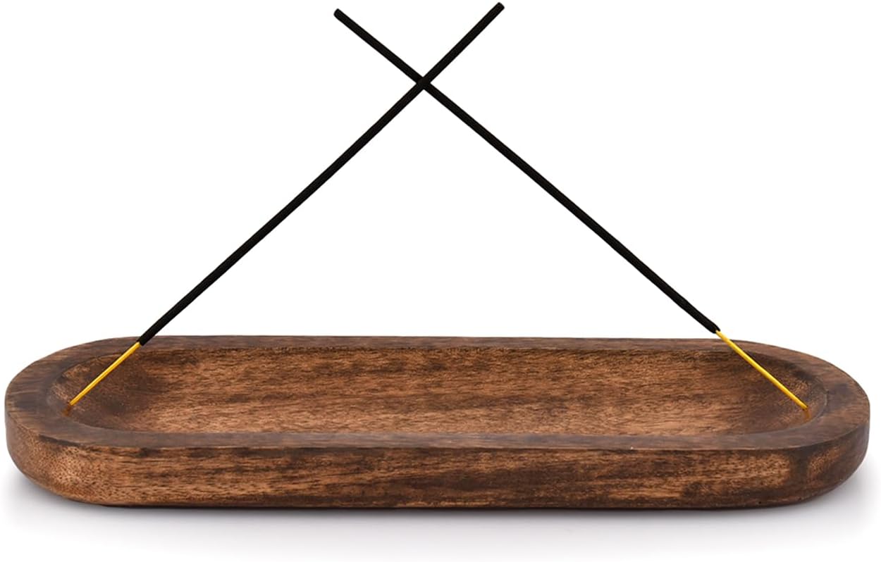 Kaizen Casa Incense Stick Holder Ash Catcher 11x4x1 Wood