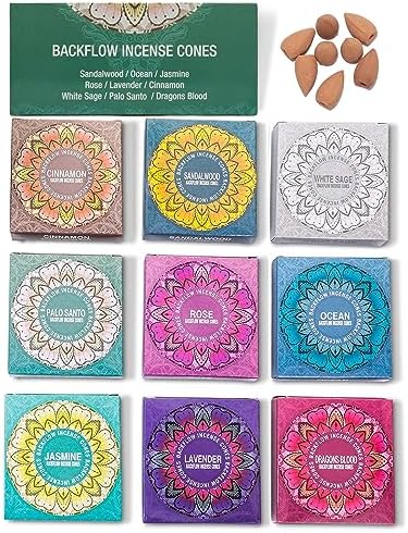 Set of 9 Backflow Incense Cones Variety Pack