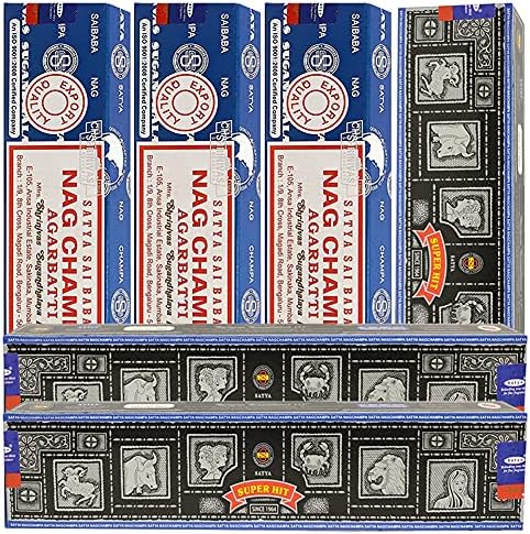 TRUMIRI Nag Champa Super Hit Incense Sticks Bundle with Holder