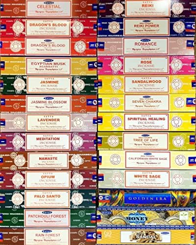 Satya Premium Mix Assorted Incense Sticks Set of 12