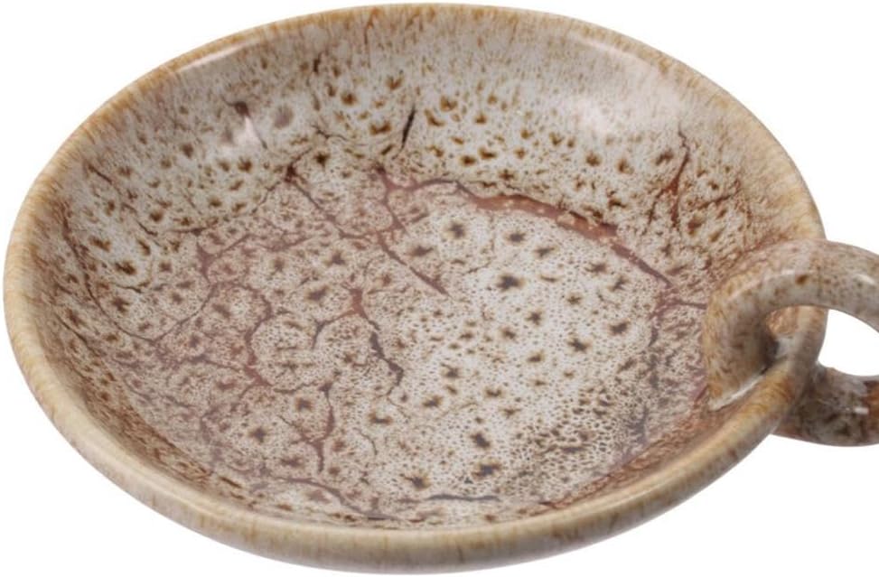 Vintage Ceramic Candle Holders with Handle Round Farmhouse Decor