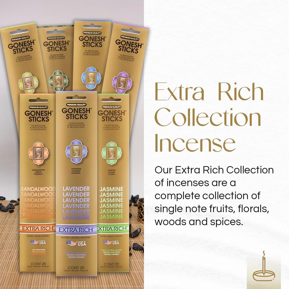 Gonesh Incense Sticks Variety Pack 12 Packs of 20