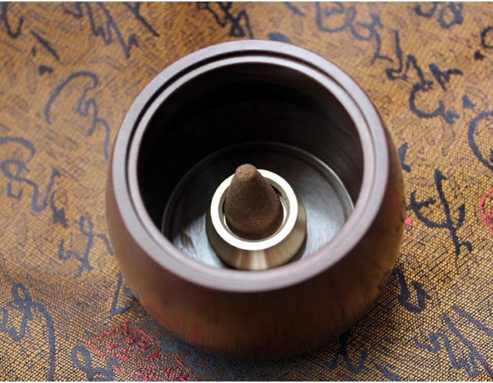 Acxico 3Pcs Mini Copper Incense Cone Stick Burner Plates