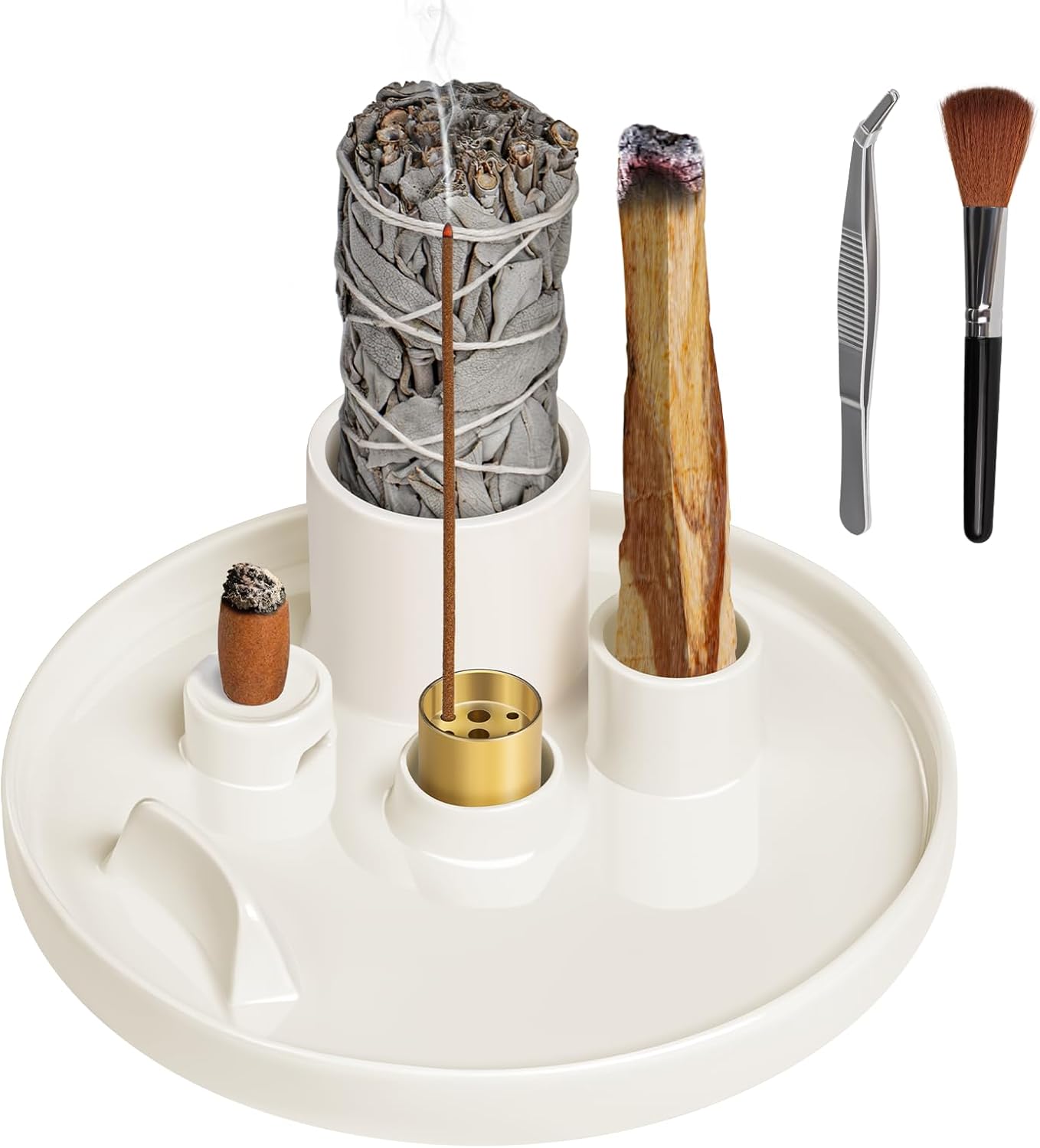 Luvan 5 in 1 Incense Candle Holder with Ash Tray