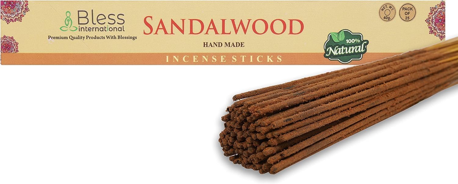 Bless Natural Sandalwood Incense Sticks 25 Sticks 14 OZ