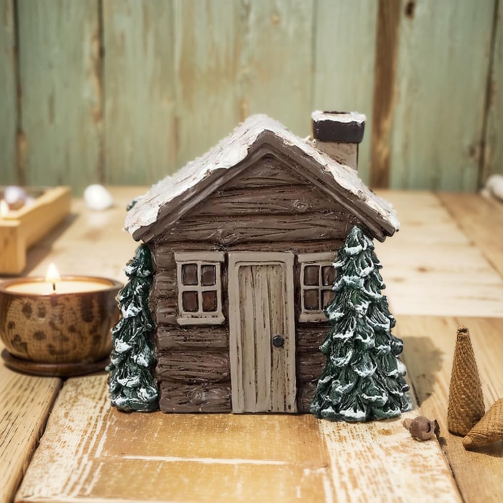 Log Cabin Incense Burner with 2 Cones