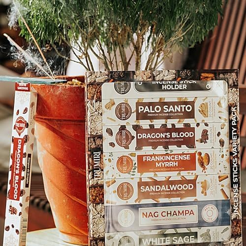 TRUMIRI Classic Incense Sticks 120 Pack with Holder