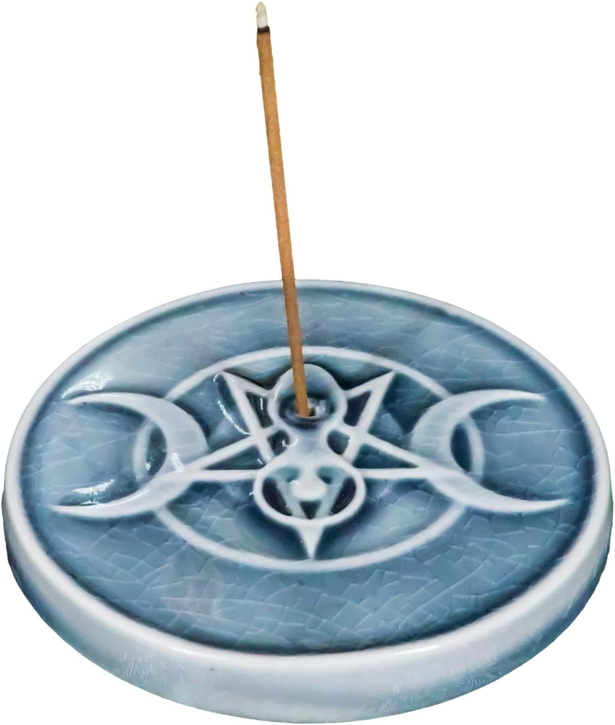 Ebros Gift Triple Moon Incense Burner Figurine