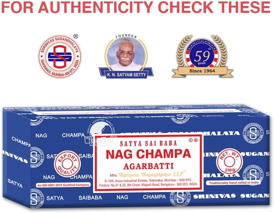 Satya Sai Baba Nag Champa Agarbatti 250gms Incense Sticks