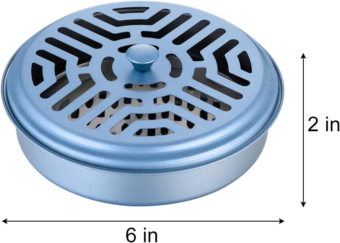 Elsjoy 8 Pack Mosquito Coil Holders Stainless Steel Portable Burners
