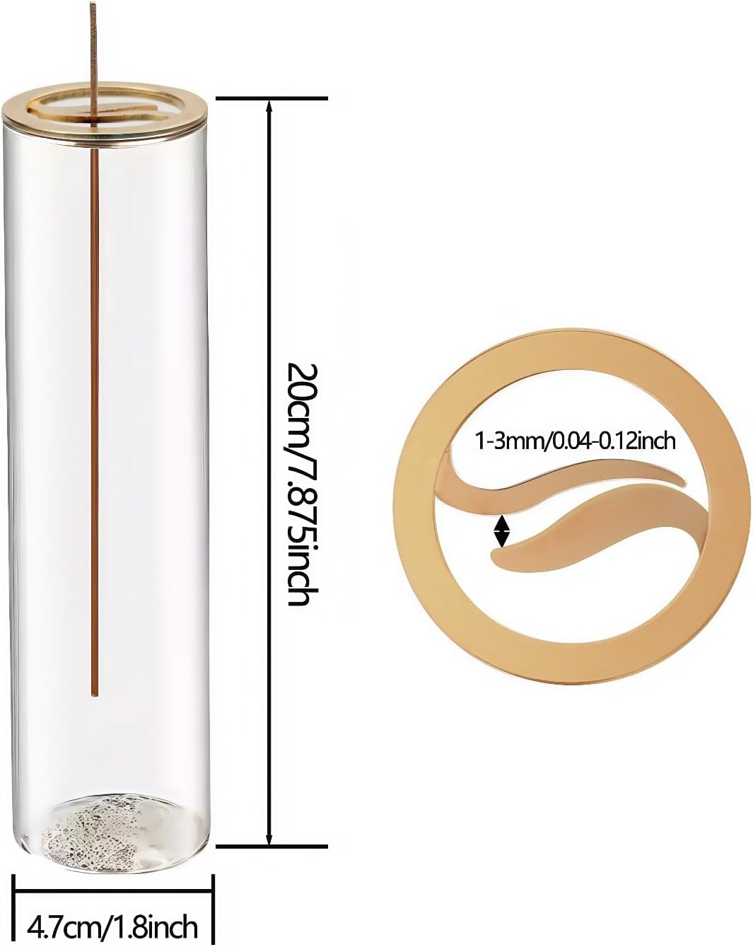 Gramstormax Incense Holder with Glass Ash Catcher