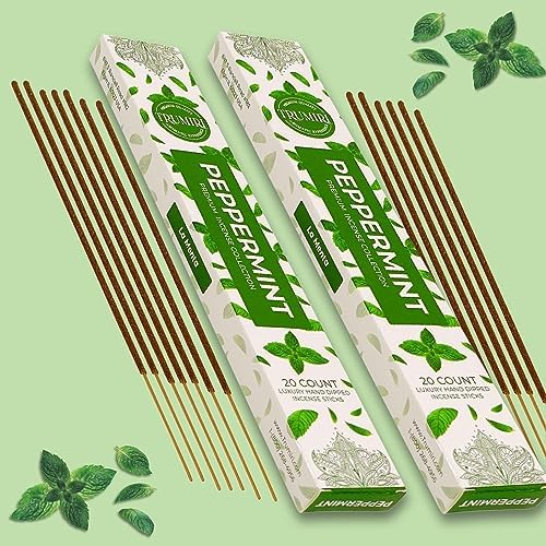 Peppermint Incense Sticks - 40 Sticks Dual Pack