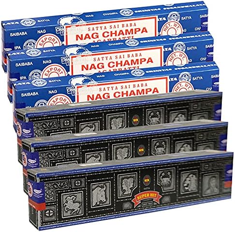 TRUMIRI Nag Champa Super Hit Incense Sticks Bundle with Holder