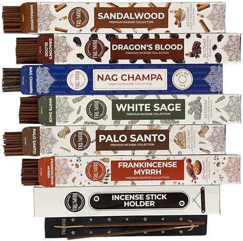 TRUMIRI Classic Incense Sticks 120 Pack with Holder