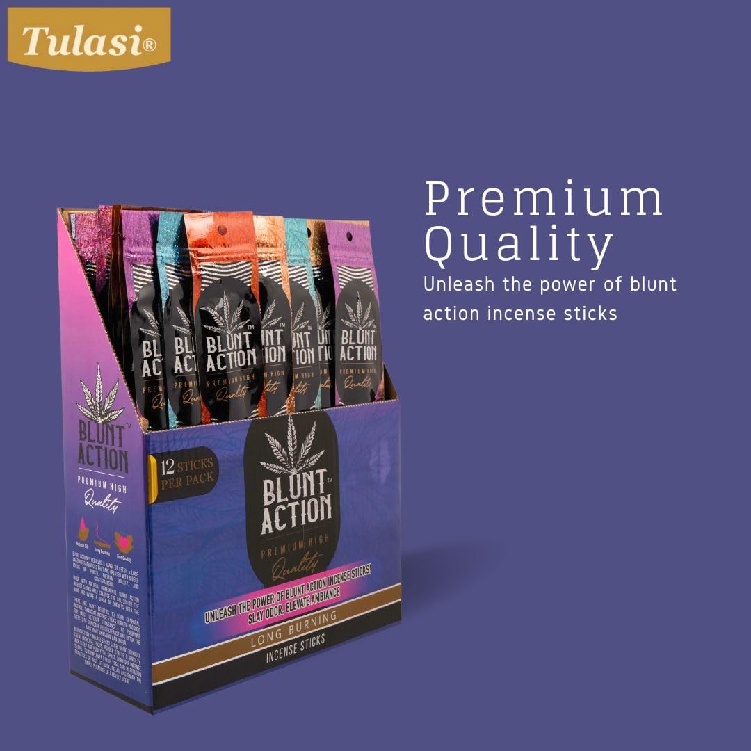 Tulasi Blunt Action Incense Sticks 12 Packs 144Pc
