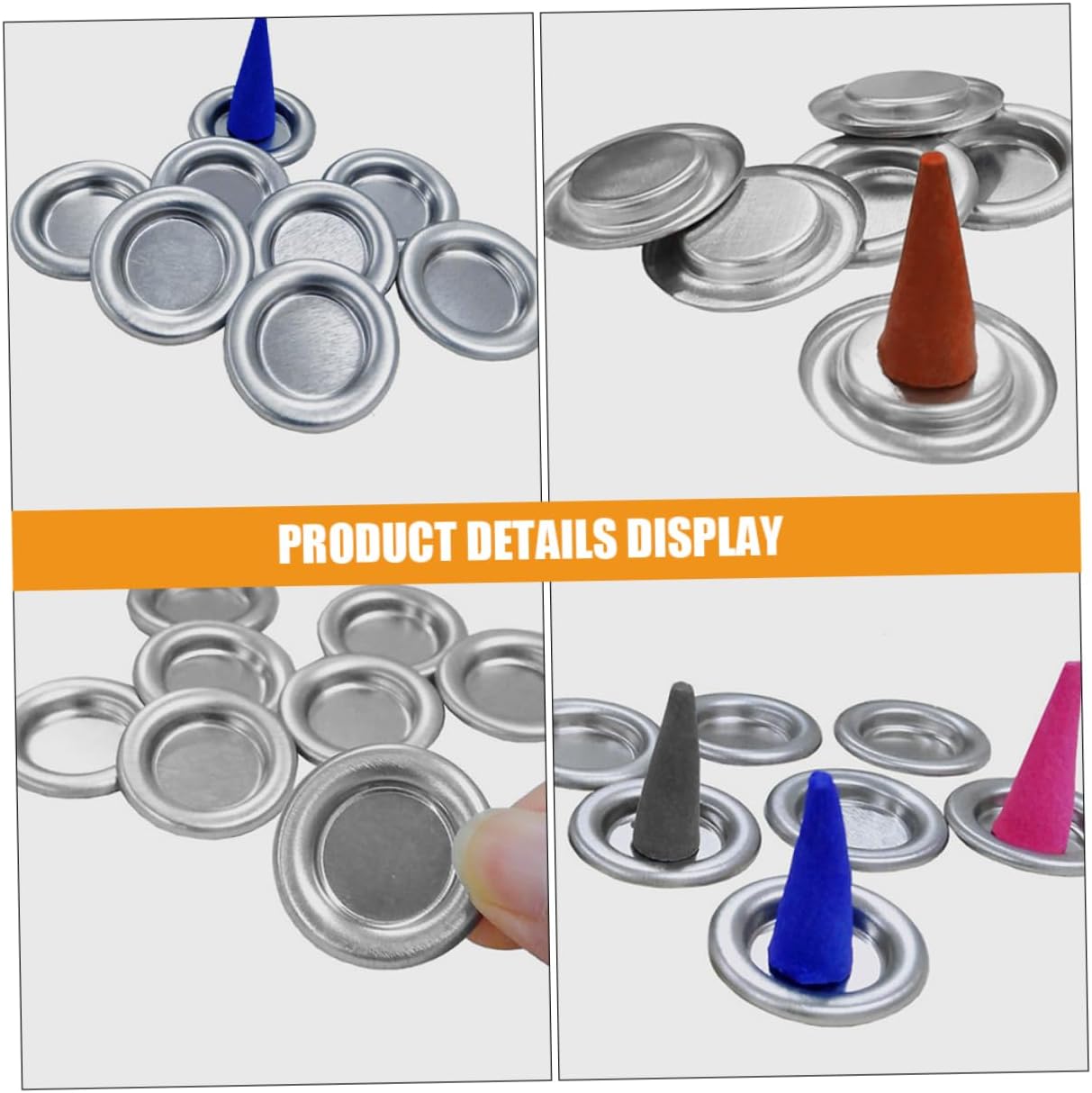 20pcs Alloy Incense Tray Mini Candle Holder Decorative Burner