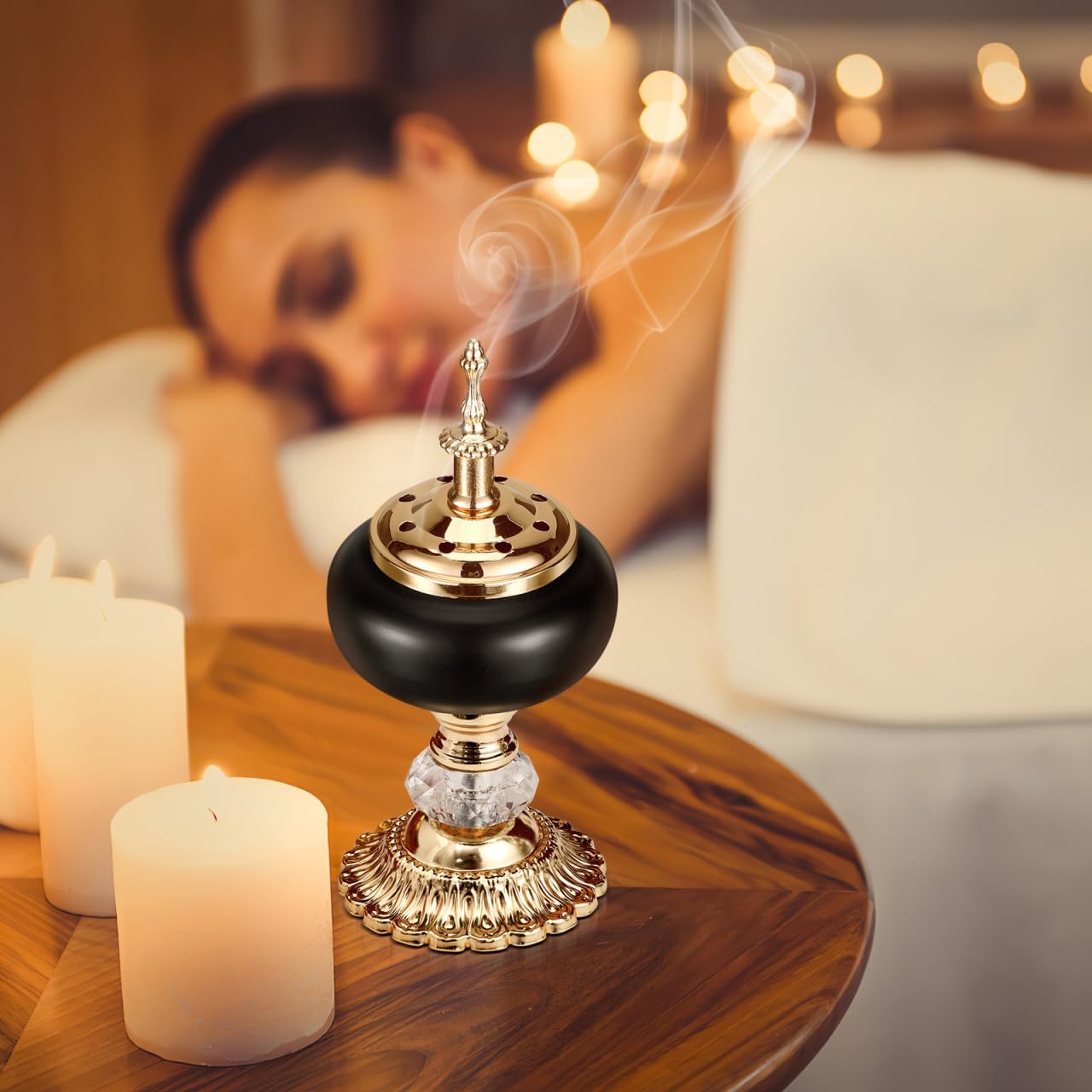 PRETYZOOM Resin Incense Burner with Handle