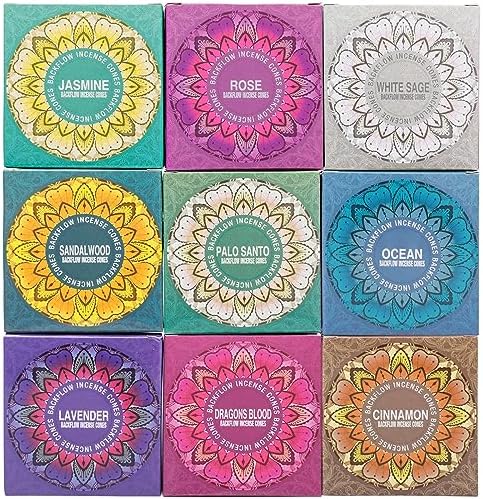 Set of 9 Backflow Incense Cones Variety Pack