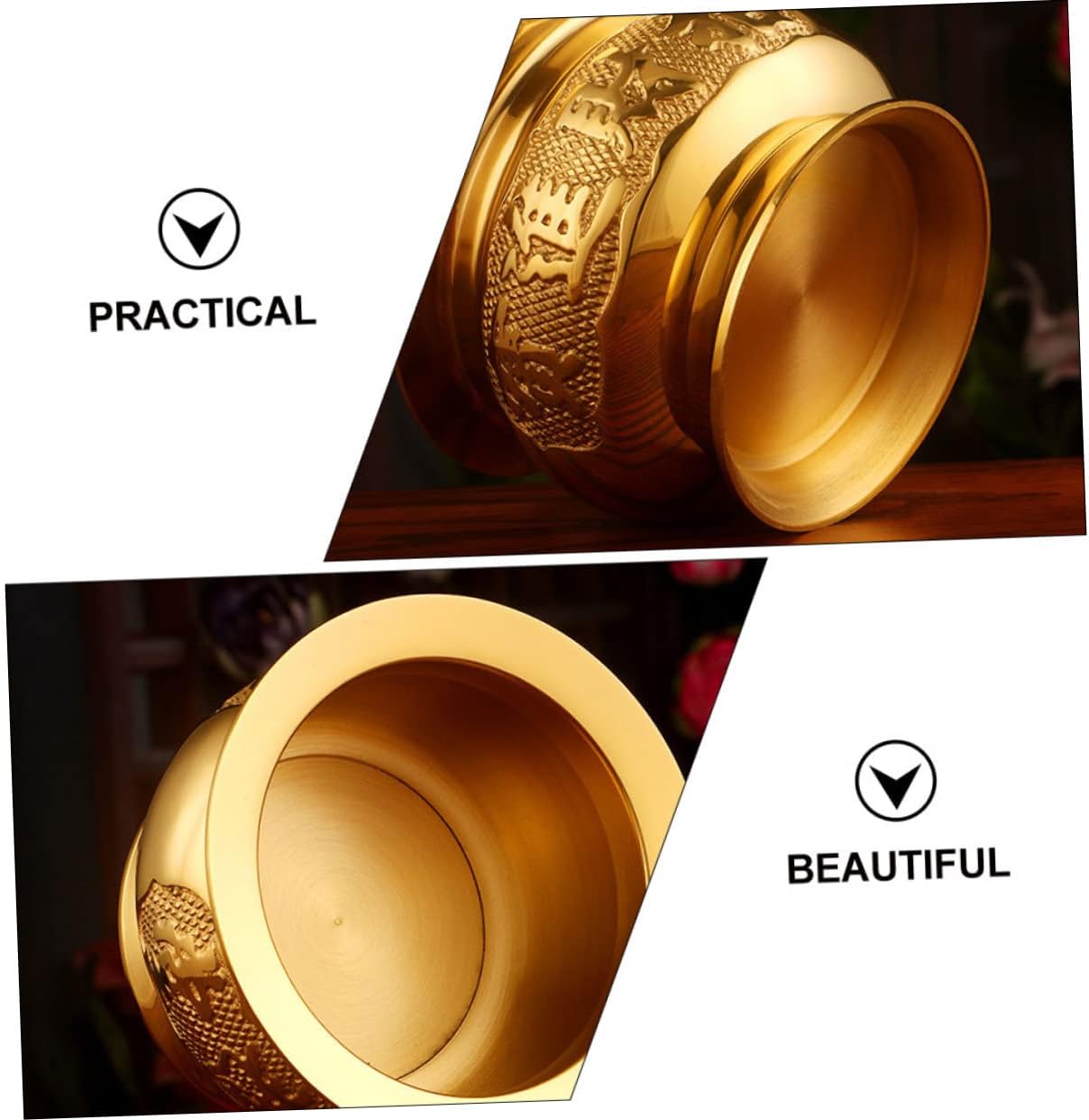 Delicate Gold Incense Burner for Home Decoration and Meditation