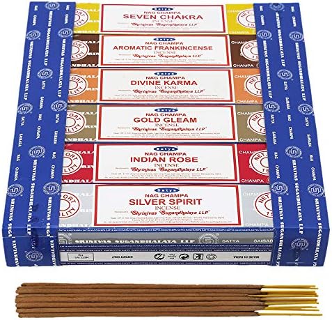 Satya 12 Assorted Incense Sticks Pack 15g