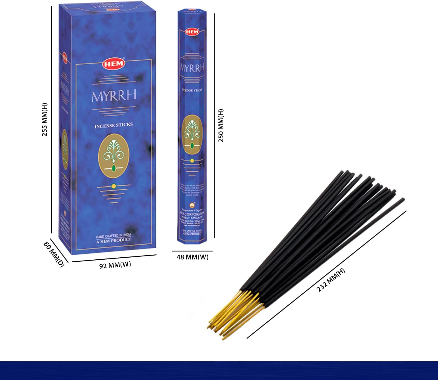 HEM Myrrh Incense Sticks Pack of 6