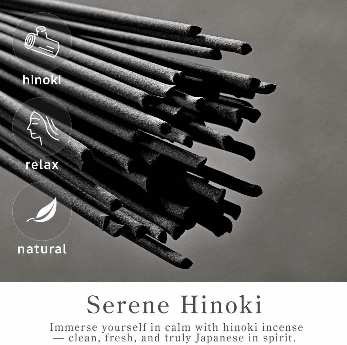 Kyoto Hinoki Incense Sticks - 60 Sticks for Relaxation and Meditation