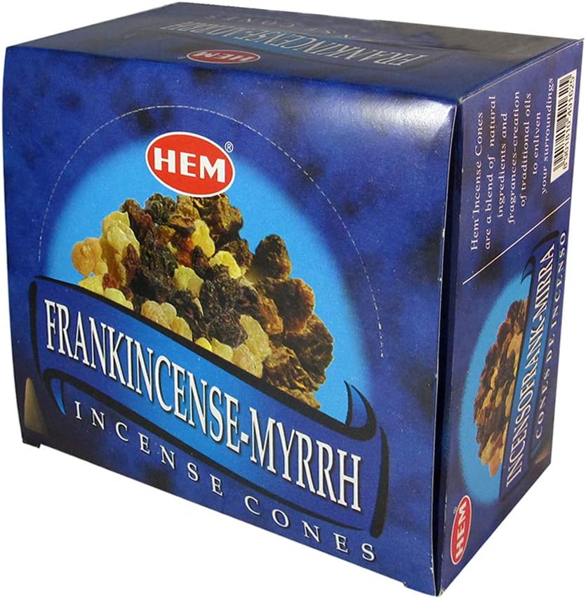Frankincense and Myrrh Incense Cones with Burner Stand