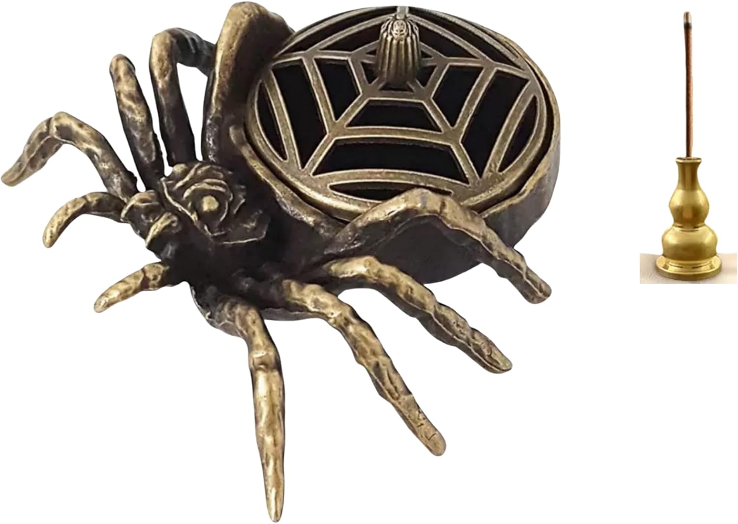 1 Piece Spider-Shaped Incense Burner - Gothic Decor Art for Living Room and Meditation