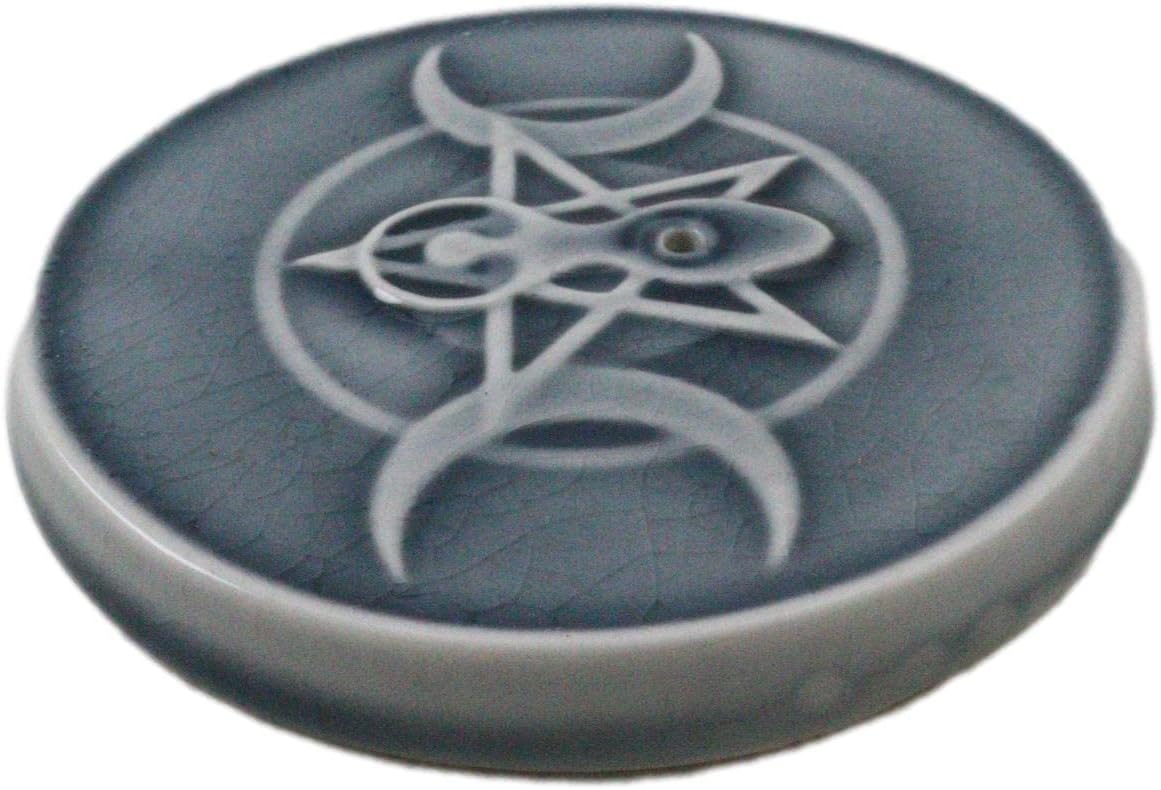 Ebros Gift Triple Moon Incense Burner Figurine