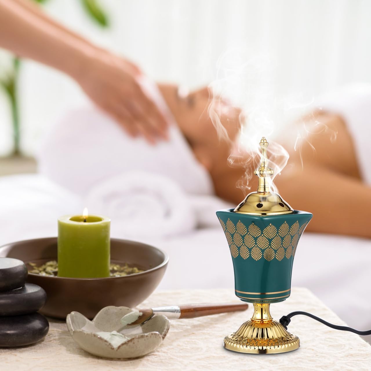 Cabilock Electric Incense Burner for Home Yoga Spa Office