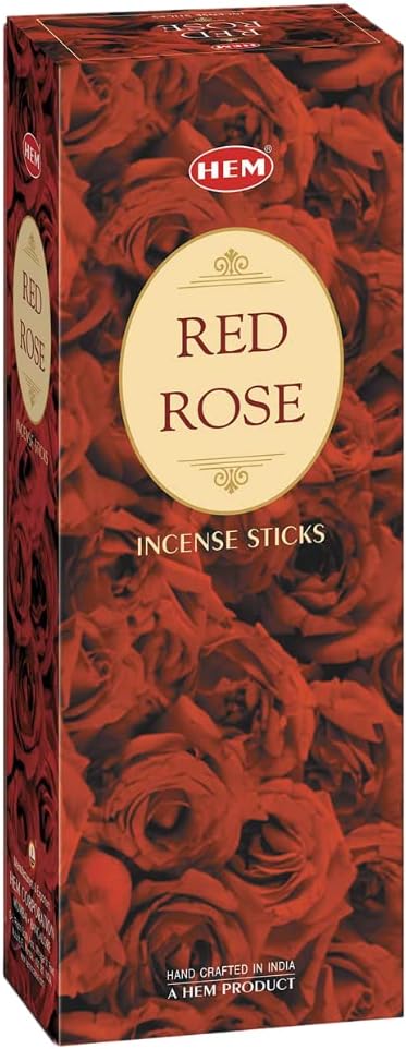 HEM Red Rose Incense Sticks 120 Count 6 Boxes